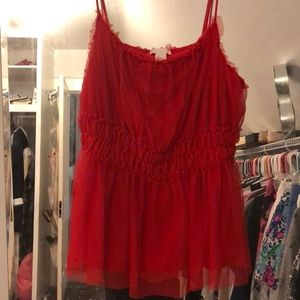 Red Tulle H&M Tank